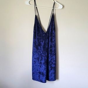 Blue Velvet Dress